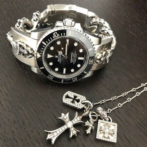 chrome hearts bracelet rolex|chrome hearts rolex submariner.